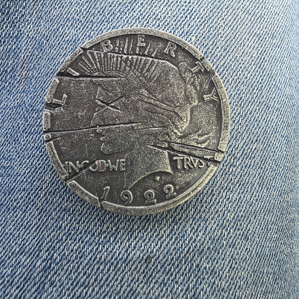 Vintage Style Gray Coin Decor